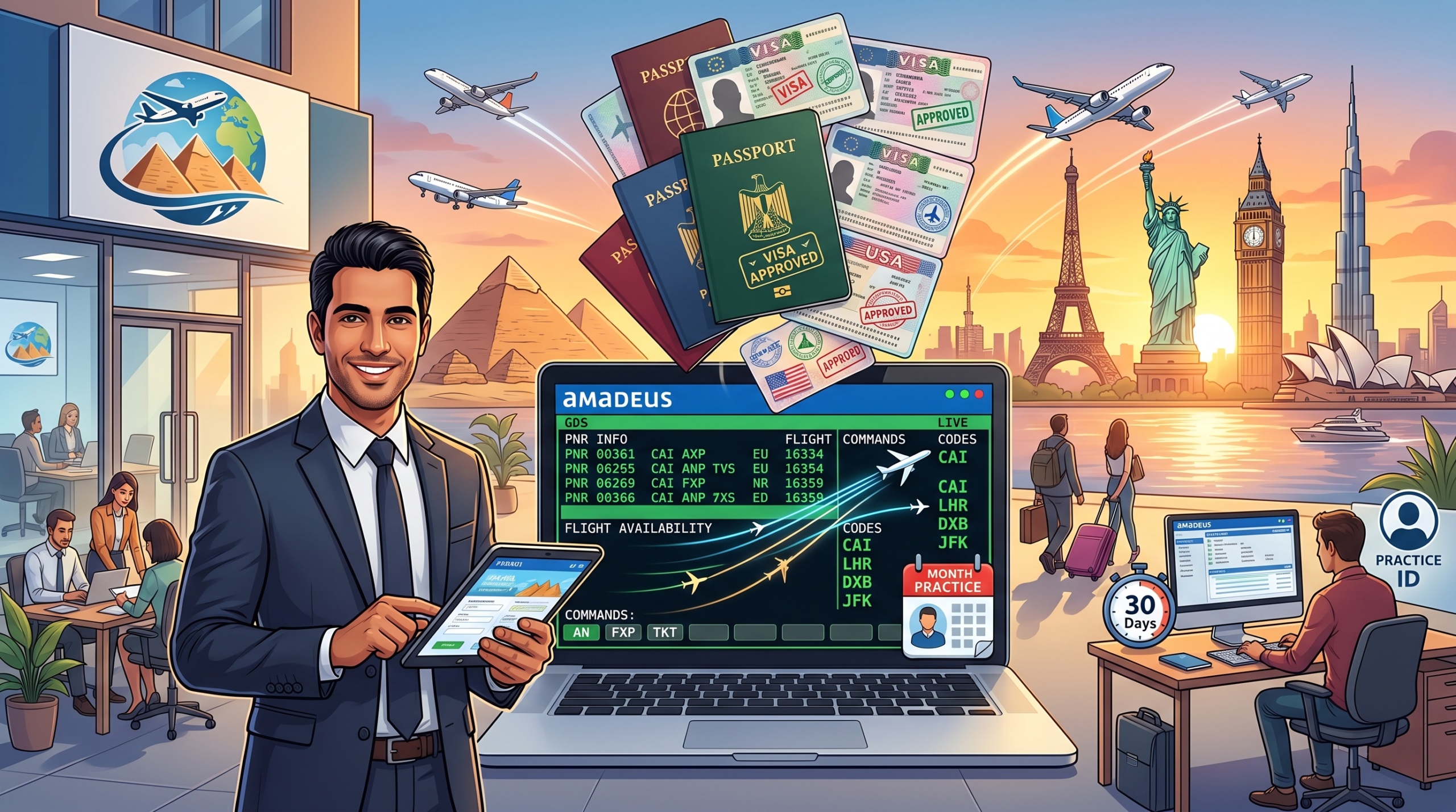 باقة من التدريب للتأسيس (كورس اماديوس كامل + تأسيس شركات + الفيزا السياحية + يوزر تدريب)